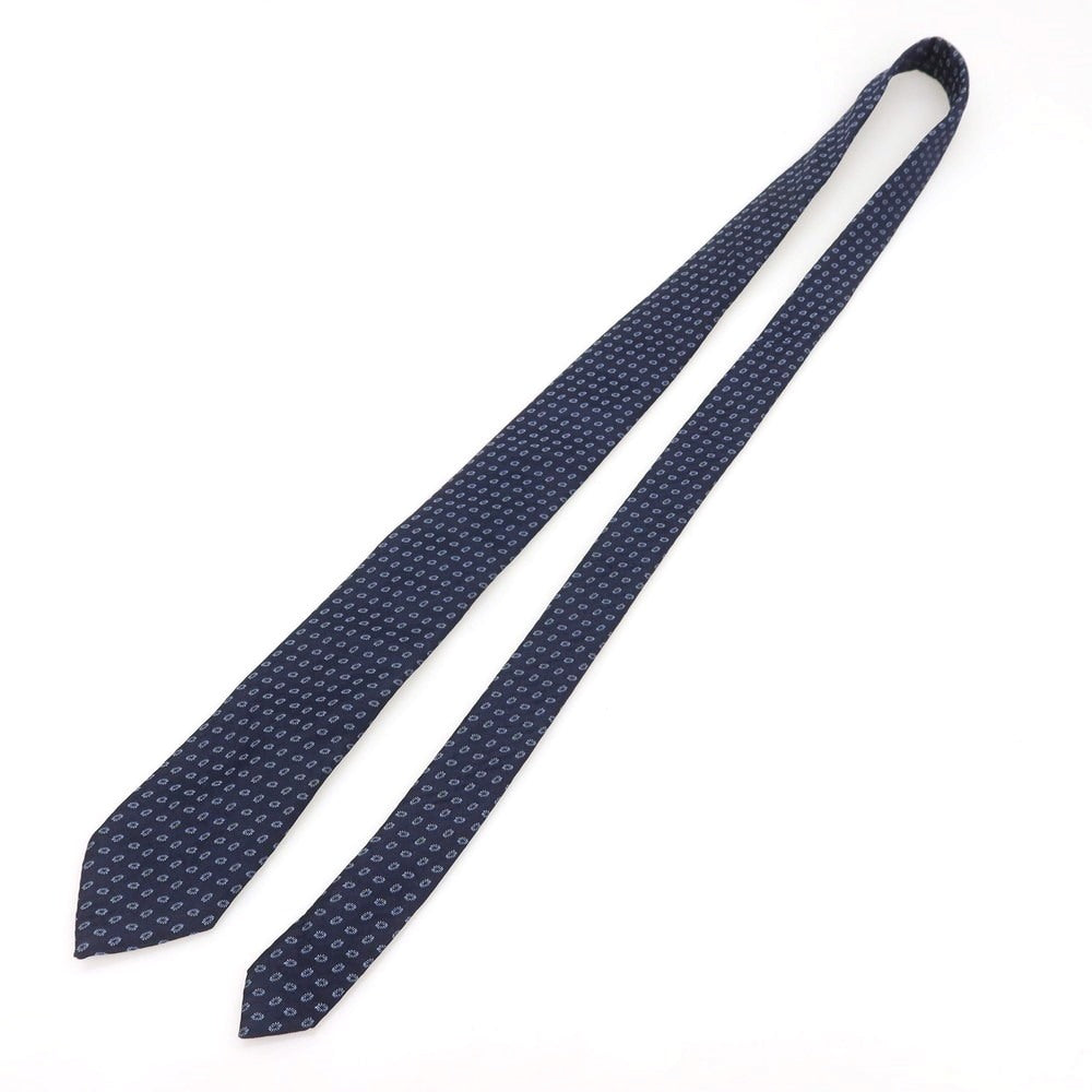 [Used] FIORIO Silk Small Pattern Necktie Navy [Condition Rank B] [Men&