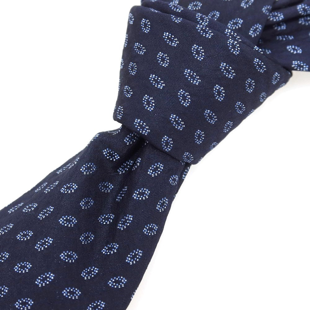 [Used] FIORIO Silk Small Pattern Necktie Navy [Condition Rank B] [Men&