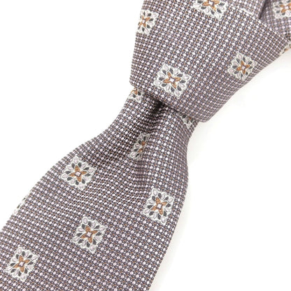 [Used] FIORIO Silk Small Pattern Necktie Gray x Light Pink [Condition Rank B] [Men&