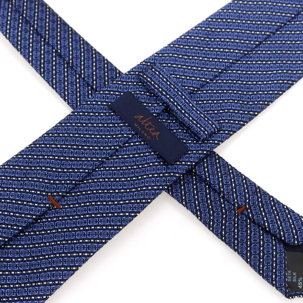 [Used] Altea Silk Cotton Striped Necktie Blue [Condition Rank B] [Men&
