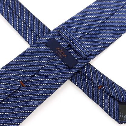 [Used] Altea Silk Cotton Striped Necktie Blue [Condition Rank B] [Men&