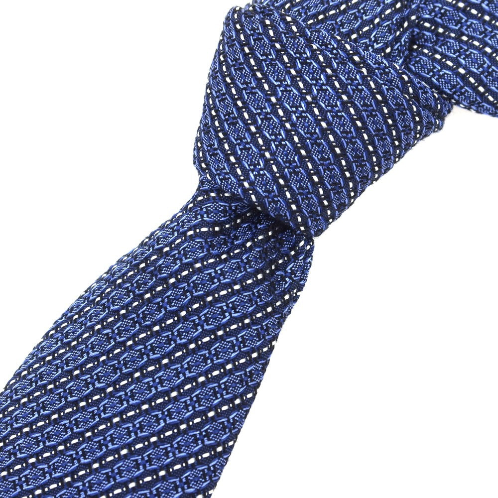 [Used] Altea Silk Cotton Striped Necktie Blue [Condition Rank B] [Men&