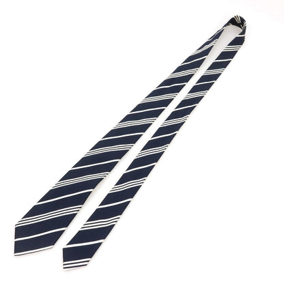 [Used] Franco Bassi Silk Striped Necktie Dark Navy x White [Condition Rank B] [Men&
