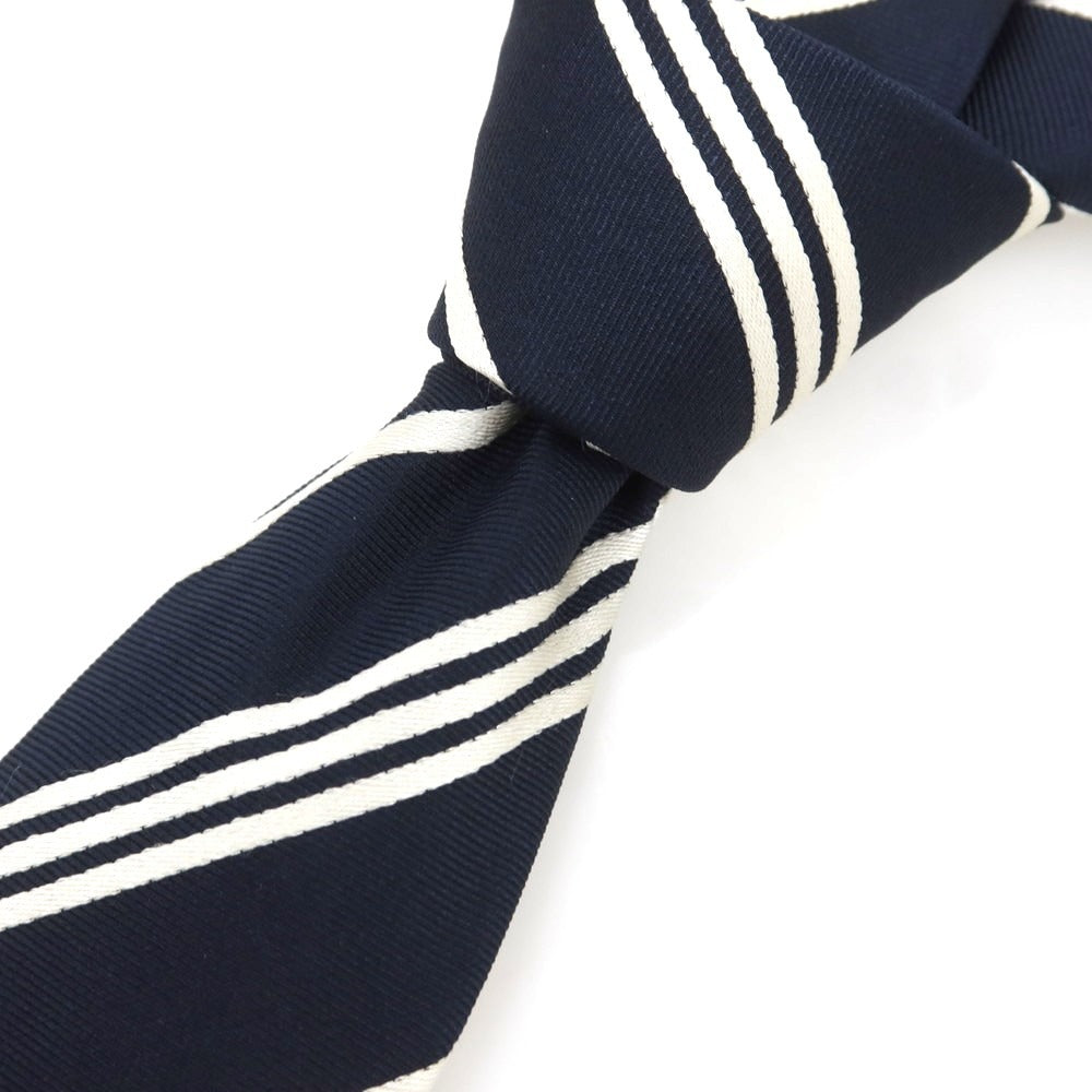 [Used] Franco Bassi Silk Striped Necktie Dark Navy x White [Condition Rank B] [Men&