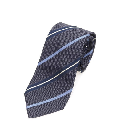 [Used] Michael J. Drake Silk Striped Tie Navy x Gray [Condition Rank B] [Men&