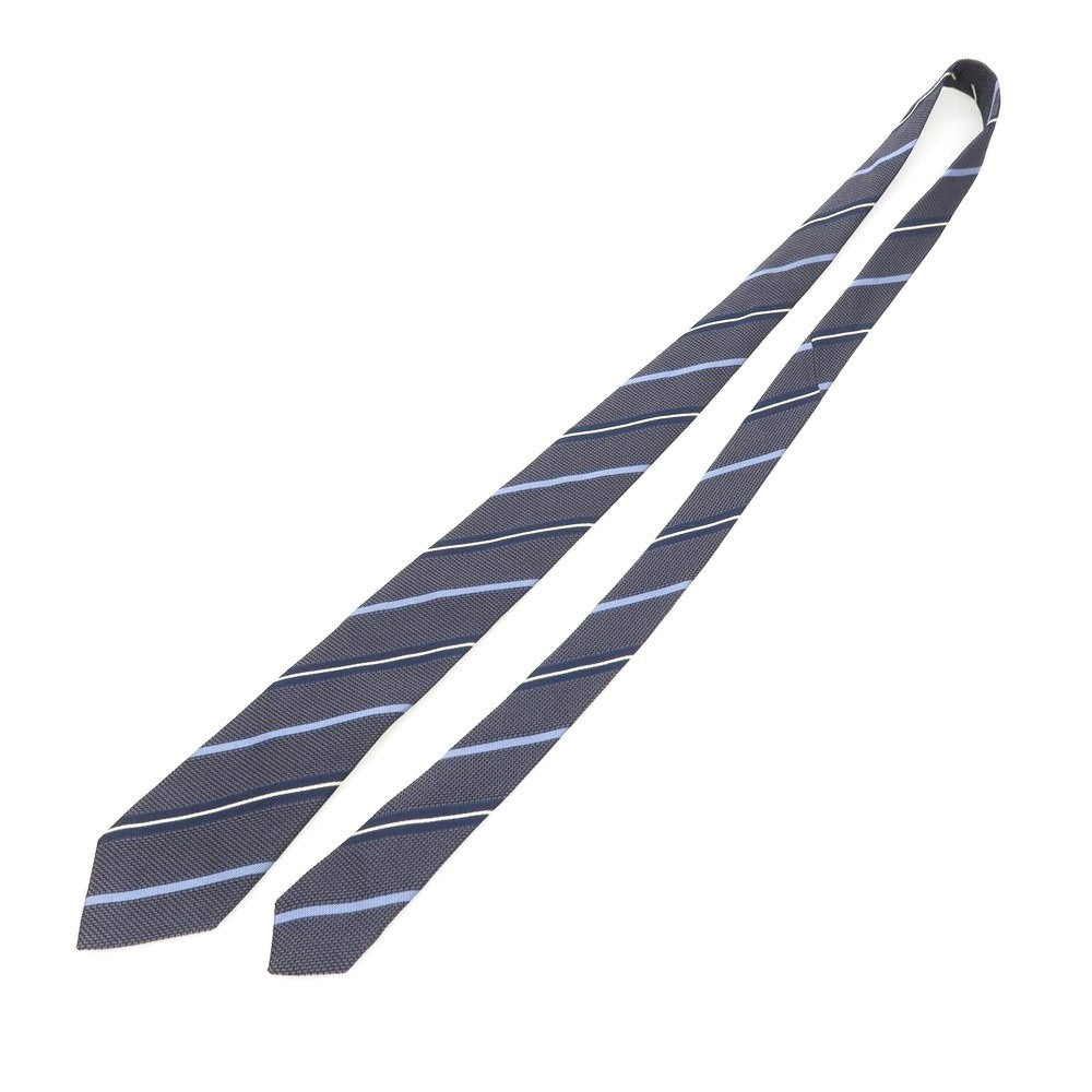 [Used] Michael J. Drake Silk Striped Tie Navy x Gray [Condition Rank B] [Men&