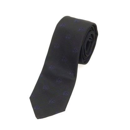 [Used] Gabriele Pasini Silk Small Pattern Narrow Necktie Black x Navy [Condition Rank B] [Men&