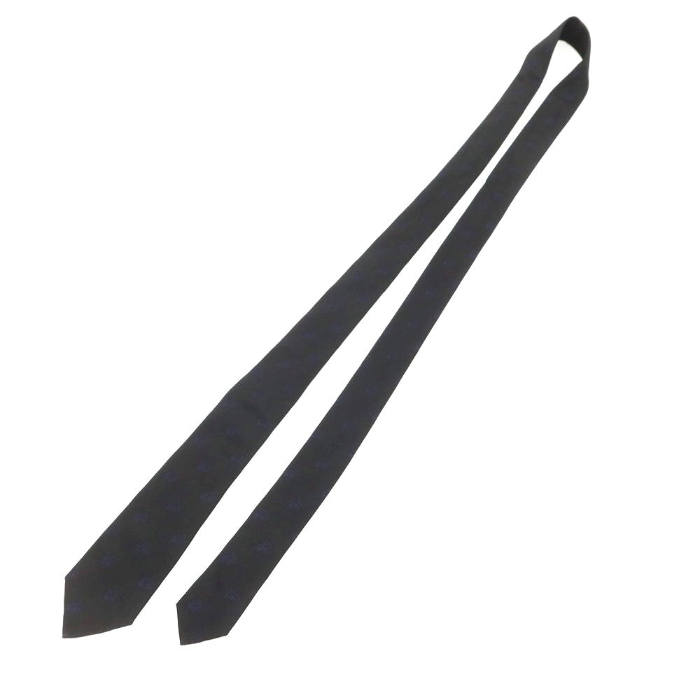 [Used] Gabriele Pasini Silk Small Pattern Narrow Necktie Black x Navy [Condition Rank B] [Men&