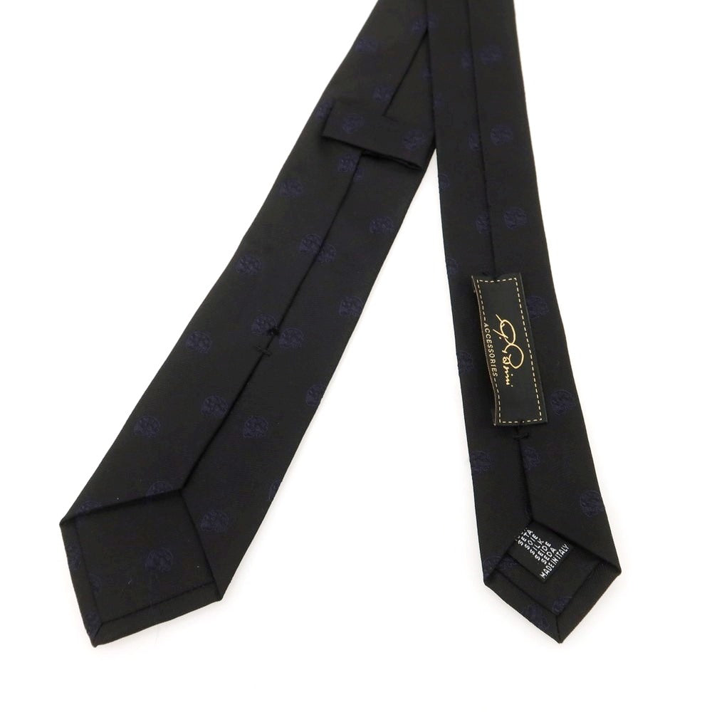 [Used] Gabriele Pasini Silk Small Pattern Narrow Necktie Black x Navy [Condition Rank B] [Men&