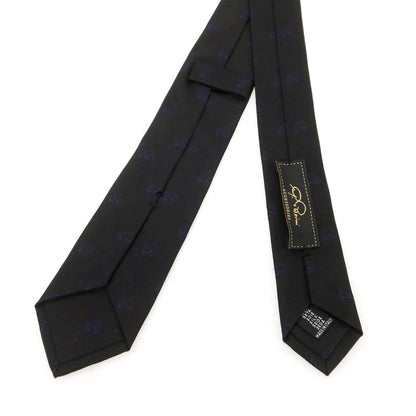[Used] Gabriele Pasini Silk Small Pattern Narrow Necktie Black x Navy [Condition Rank B] [Men&