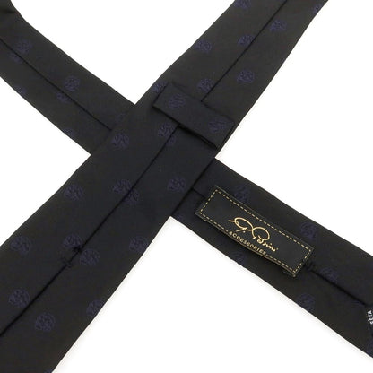 [Used] Gabriele Pasini Silk Small Pattern Narrow Necktie Black x Navy [Condition Rank B] [Men&