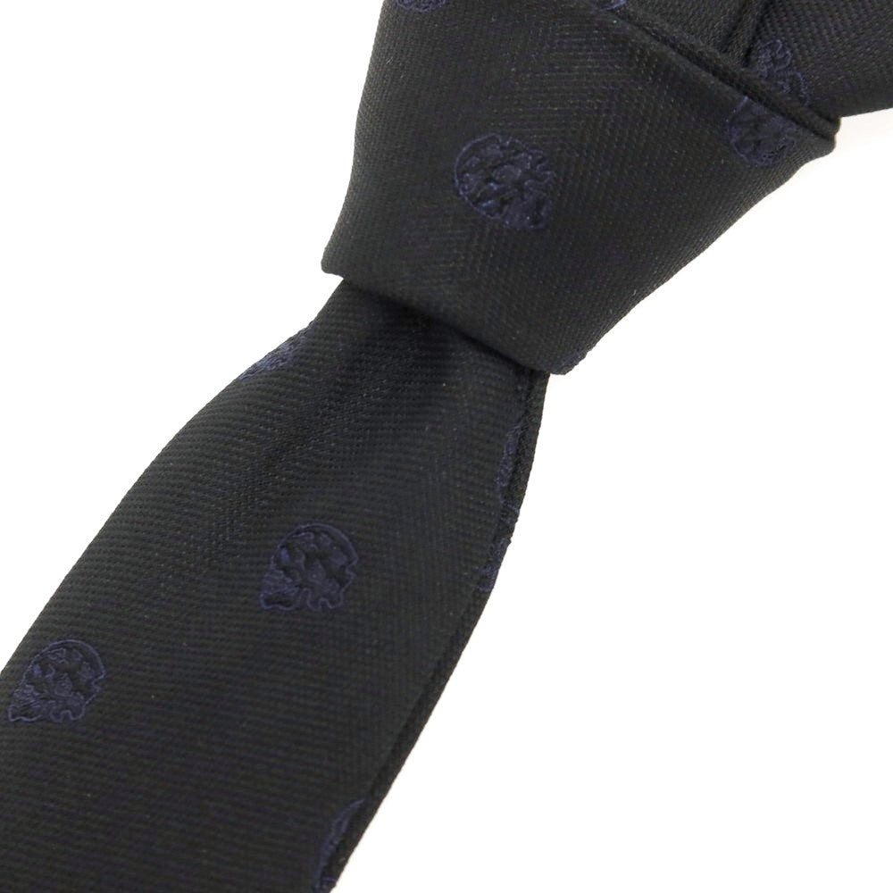 [Used] Gabriele Pasini Silk Small Pattern Narrow Necktie Black x Navy [Condition Rank B] [Men&