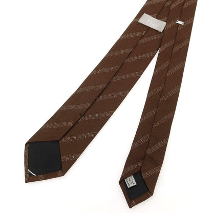 [Used] Dior Homme Silk Striped Narrow Tie Brown x White [Condition Rank B] [Men&