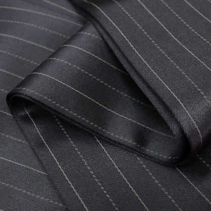 [Used] ARMANI COLLEZIONI Wool Silk Polyester Striped Dress Slacks Pants Navy [52] [Condition Rank B] [Men&