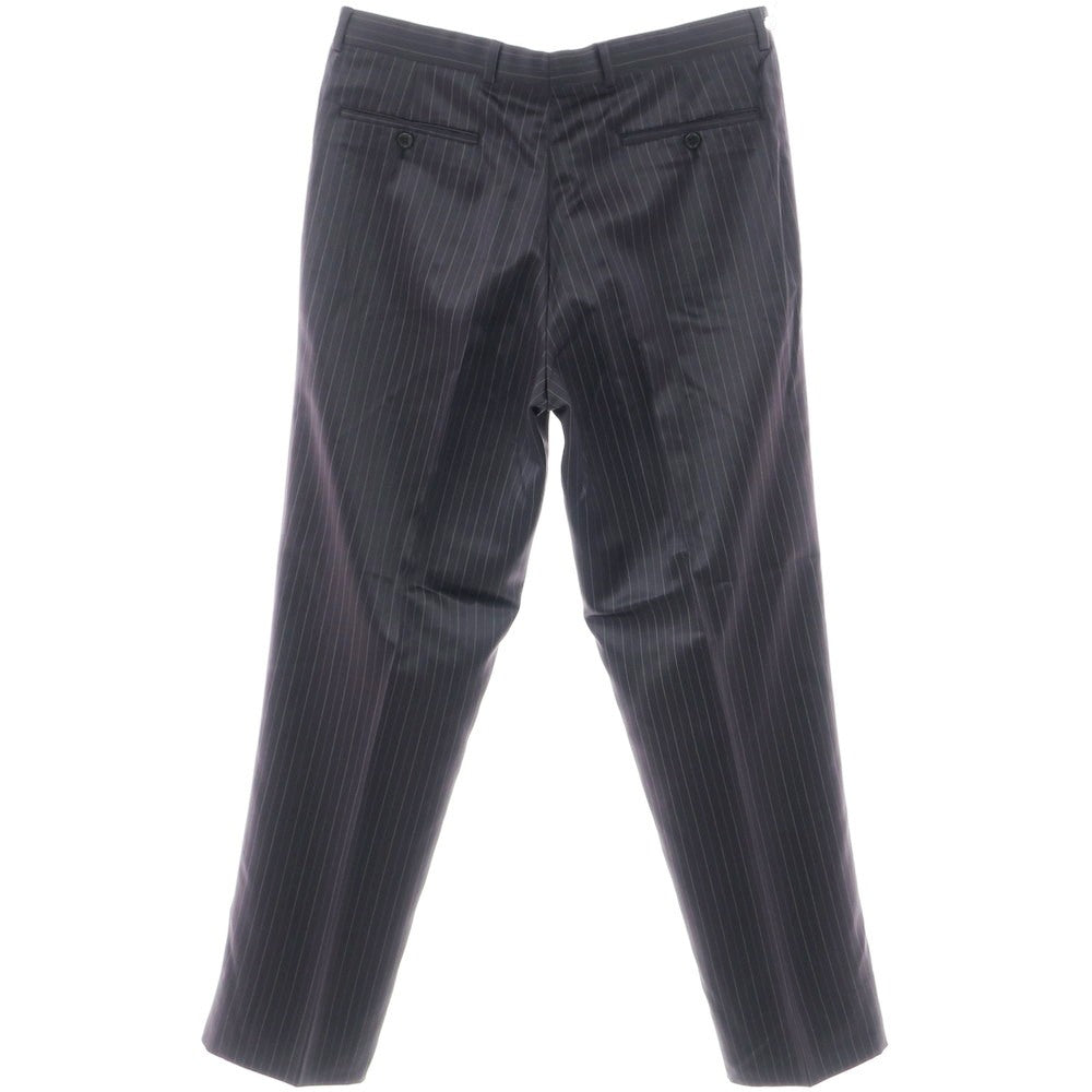 [Used] ARMANI COLLEZIONI Wool Silk Polyester Striped Dress Slacks Pants Navy [52] [Condition Rank B] [Men&