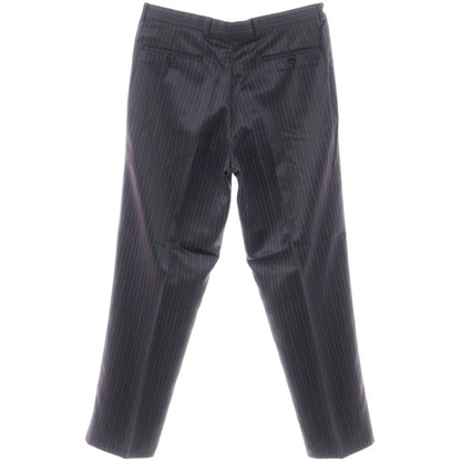 [Used] ARMANI COLLEZIONI Wool Silk Polyester Striped Dress Slacks Pants Navy [52] [Condition Rank B] [Men&