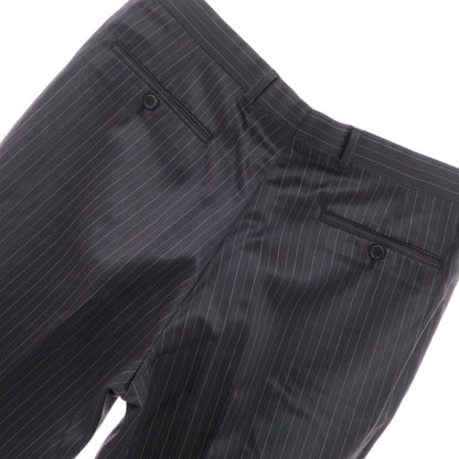 [Used] ARMANI COLLEZIONI Wool Silk Polyester Striped Dress Slacks Pants Navy [52] [Condition Rank B] [Men&