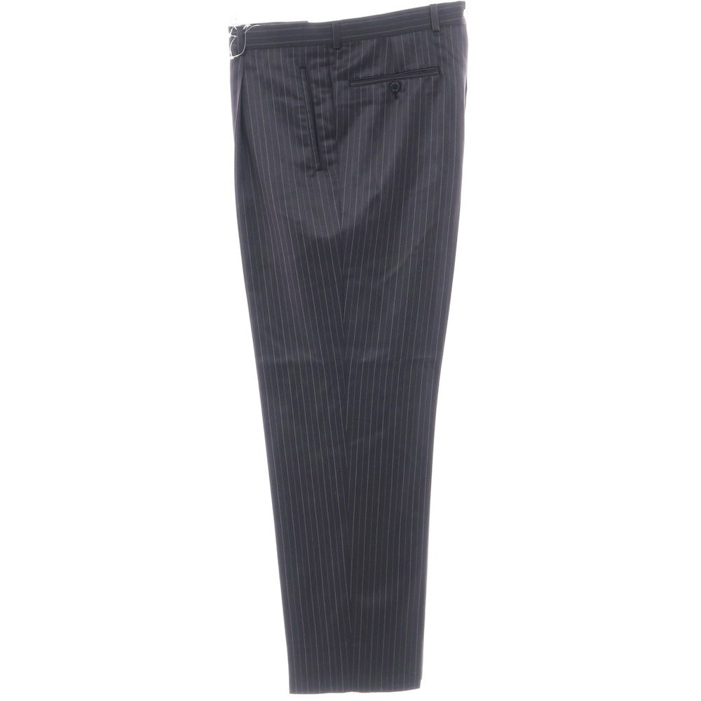 [Used] ARMANI COLLEZIONI Wool Silk Polyester Striped Dress Slacks Pants Navy [52] [Condition Rank B] [Men&