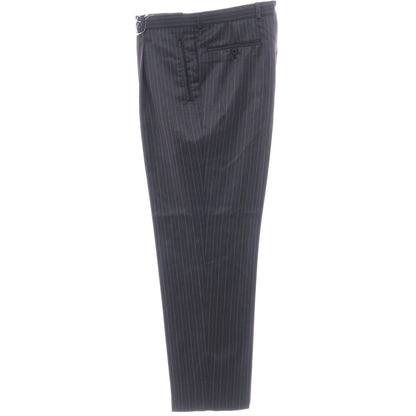 [Used] ARMANI COLLEZIONI Wool Silk Polyester Striped Dress Slacks Pants Navy [52] [Condition Rank B] [Men&