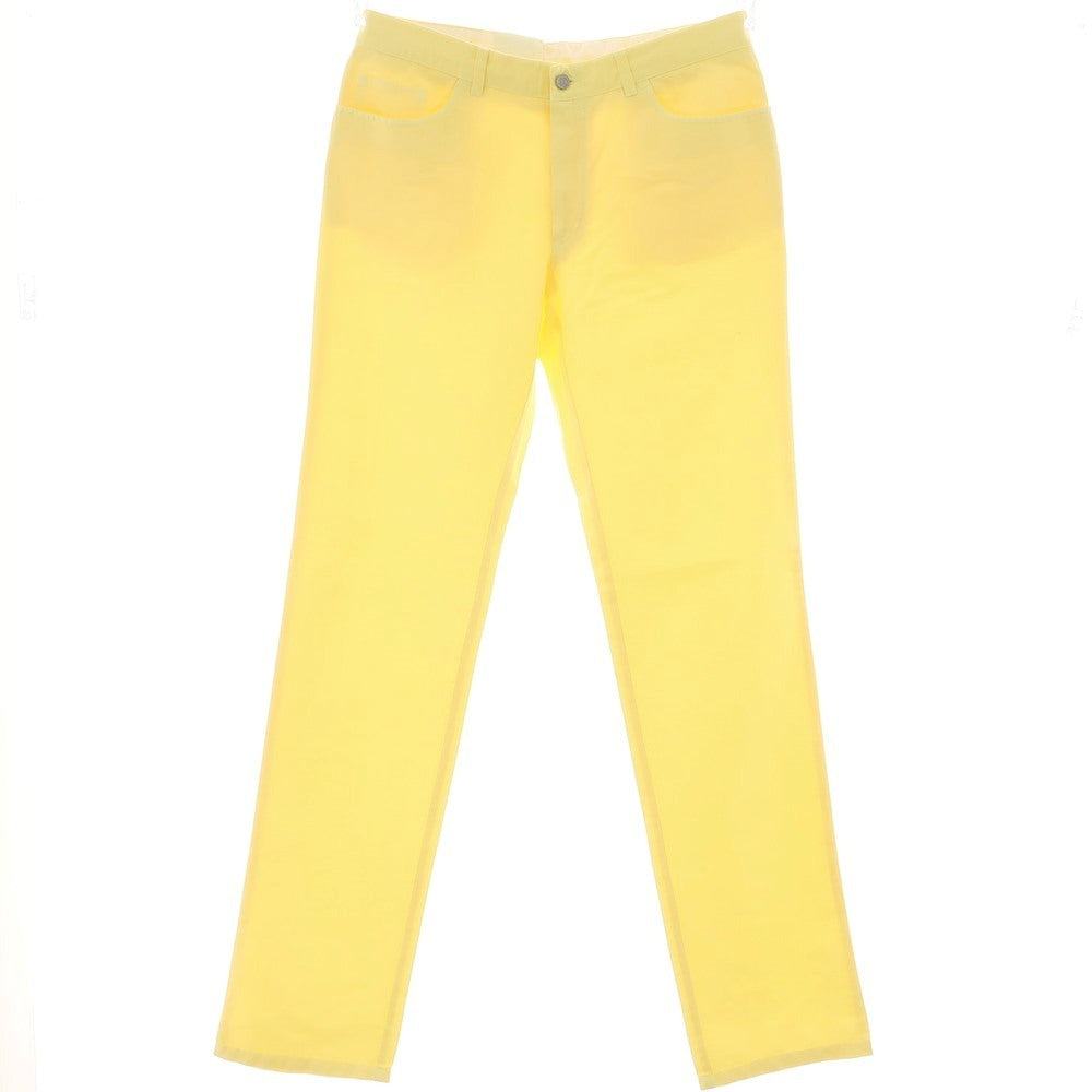 [Used] Brioni Cotton Linen 5 Pocket Pants Yellow [52] [Condition Rank A] [Men&