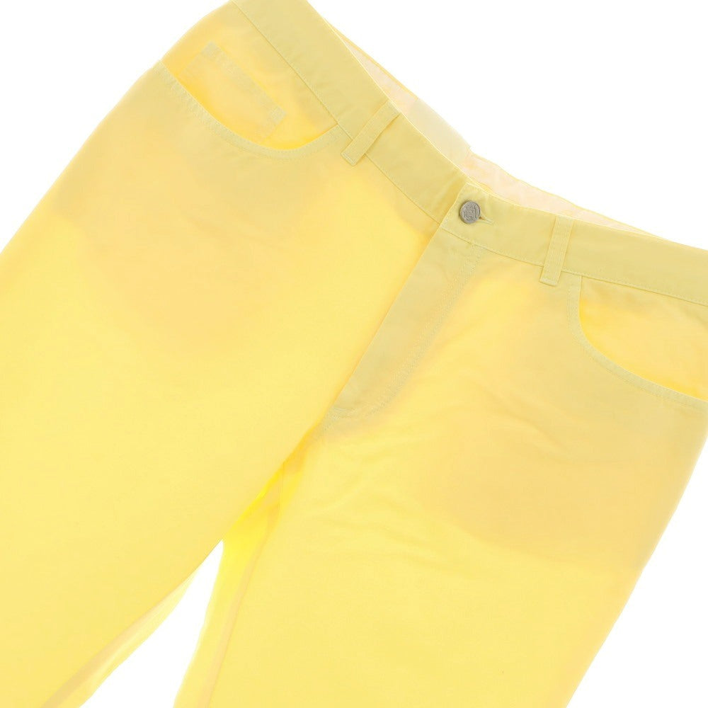 [Used] Brioni Cotton Linen 5 Pocket Pants Yellow [52] [Condition Rank A] [Men&