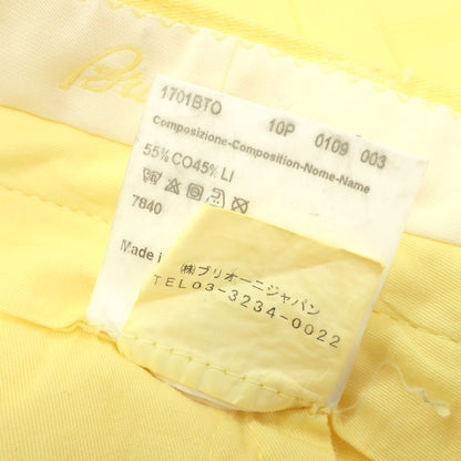[Used] Brioni Cotton Linen 5 Pocket Pants Yellow [52] [Condition Rank A] [Men&