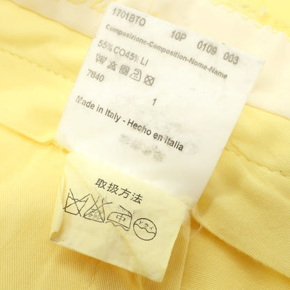 [Used] Brioni Cotton Linen 5 Pocket Pants Yellow [52] [Condition Rank A] [Men&