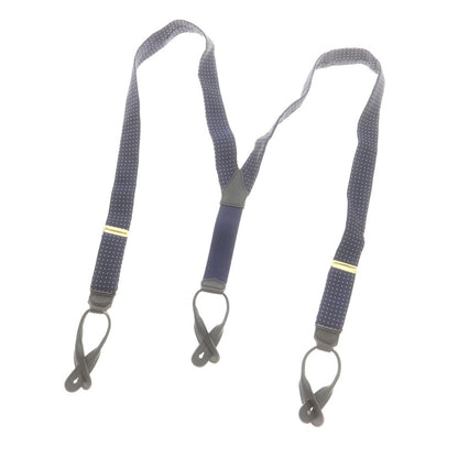 【中古】ラムダ RAMUDA ピンドット柄 サスペンダー ネイビーxホワイト【 状態ランクB 】【 メンズ 】