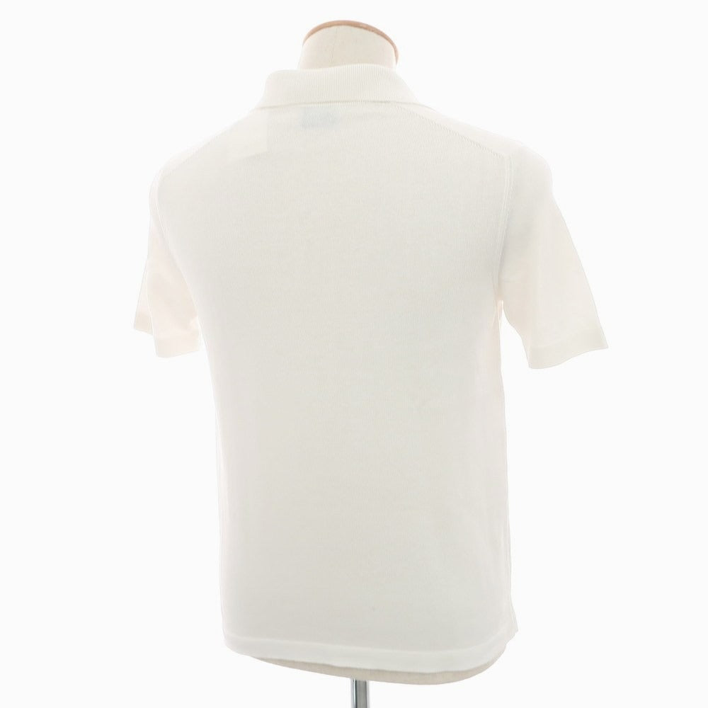 [Used] Buffy High Gauge Cotton Short Sleeve Polo Knit White [46] [Condition Rank C] [Men&