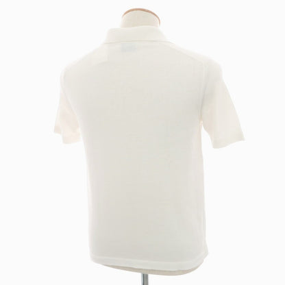 [Used] Buffy High Gauge Cotton Short Sleeve Polo Knit White [46] [Condition Rank C] [Men&