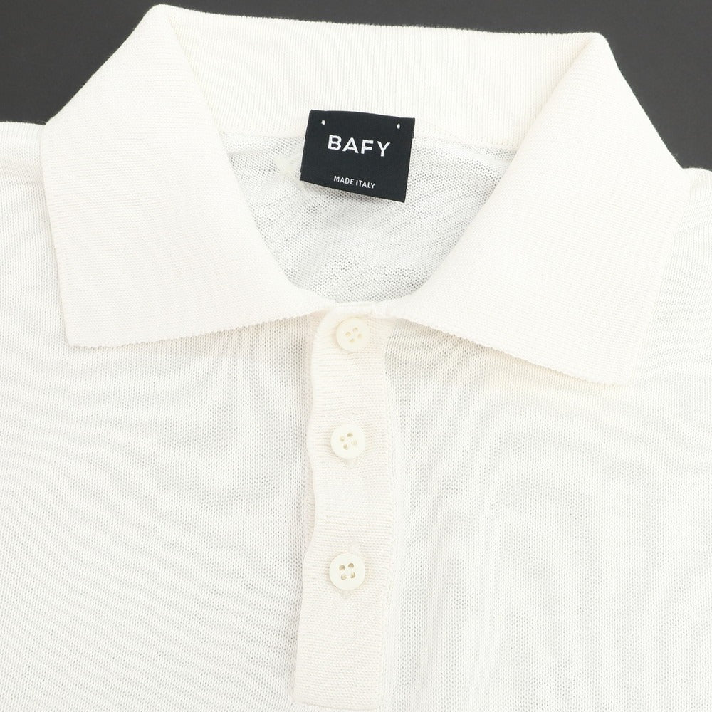 [Used] Buffy High Gauge Cotton Short Sleeve Polo Knit White [46] [Condition Rank C] [Men&