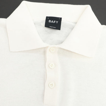 [Used] Buffy High Gauge Cotton Short Sleeve Polo Knit White [46] [Condition Rank C] [Men&