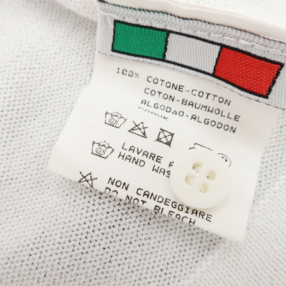 [Used] Buffy High Gauge Cotton Short Sleeve Polo Knit White [46] [Condition Rank C] [Men&