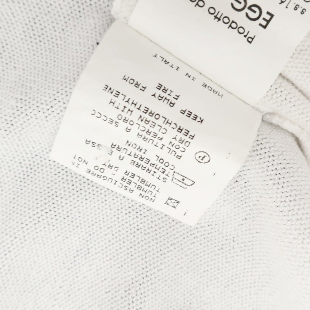 [Used] Buffy High Gauge Cotton Short Sleeve Polo Knit White [46] [Condition Rank C] [Men&