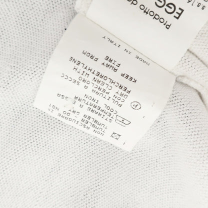 [Used] Buffy High Gauge Cotton Short Sleeve Polo Knit White [46] [Condition Rank C] [Men&
