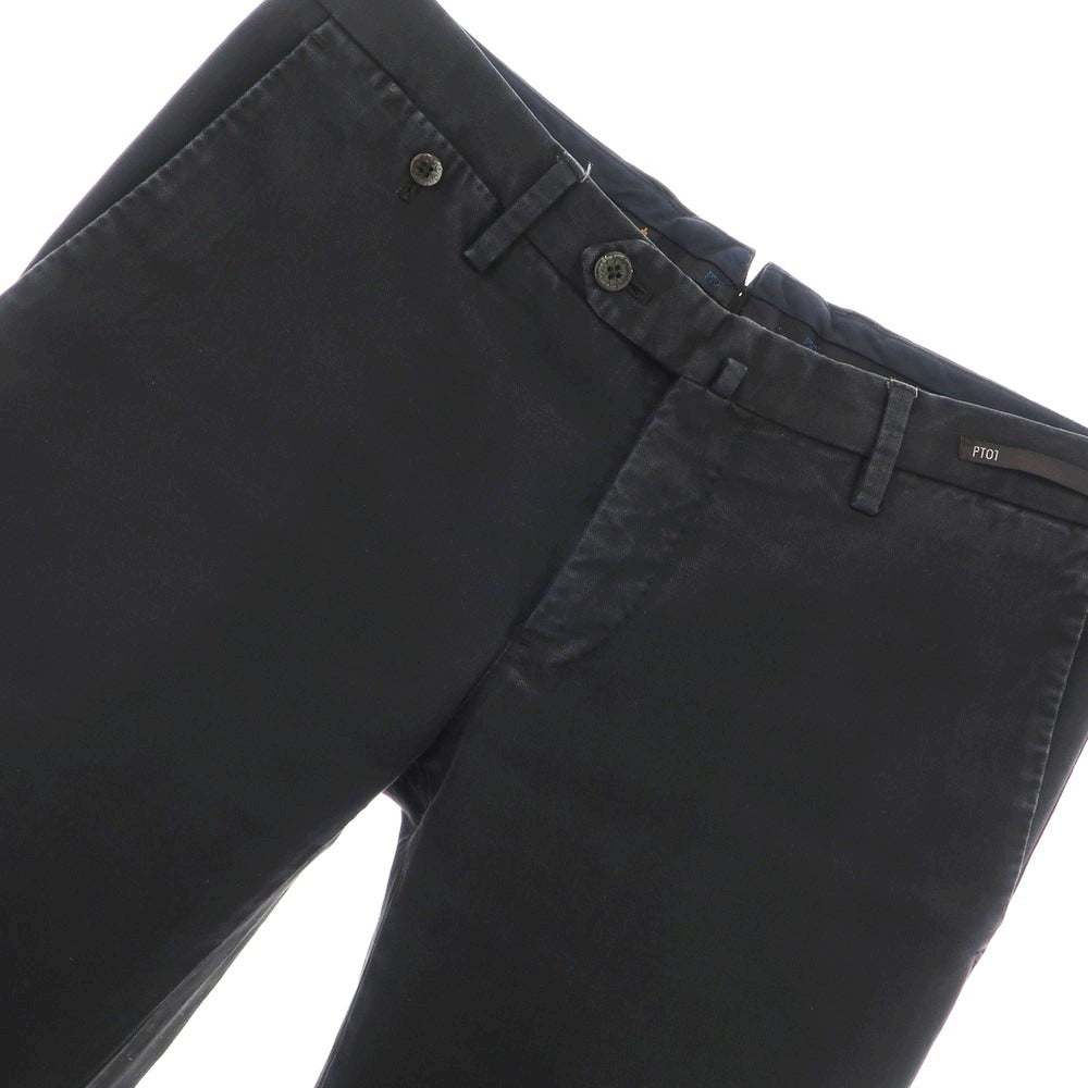 [Used] PT01 FJORD Stretch Cotton Casual Slacks Pants Black [46] [Condition Rank C] [Men&