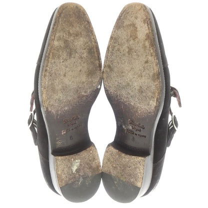 【中古】ディメッラ DI MELLA スエード ダブルモンク ドレスシューズ ブラック【 6 】【 状態ランクB 】【 メンズ 】