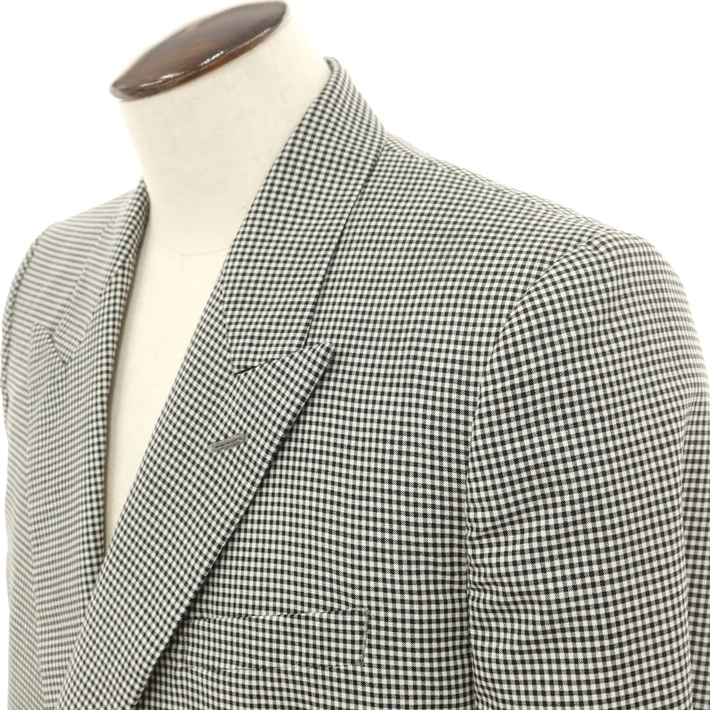 [Used] RE-PURPOSE 2025 Spring/Summer Wool Check Tailored Jacket Black x White [L] [Condition Rank B] [Men&