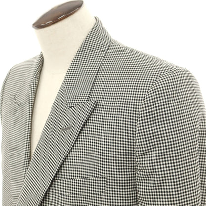 [Used] RE-PURPOSE 2025 Spring/Summer Wool Check Tailored Jacket Black x White [L] [Condition Rank B] [Men&