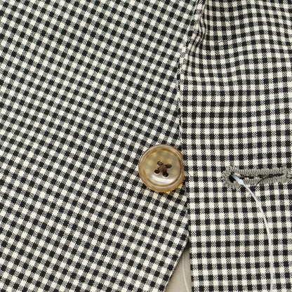 [Used] RE-PURPOSE 2025 Spring/Summer Wool Check Tailored Jacket Black x White [L] [Condition Rank B] [Men&