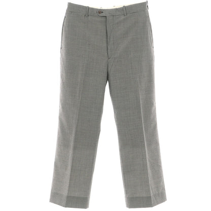 [Used] RE-PURPOSE 2025 Spring/Summer Wool Gingham Check Casual Slacks Pants Black x White [L] [Condition Rank B] [Men&