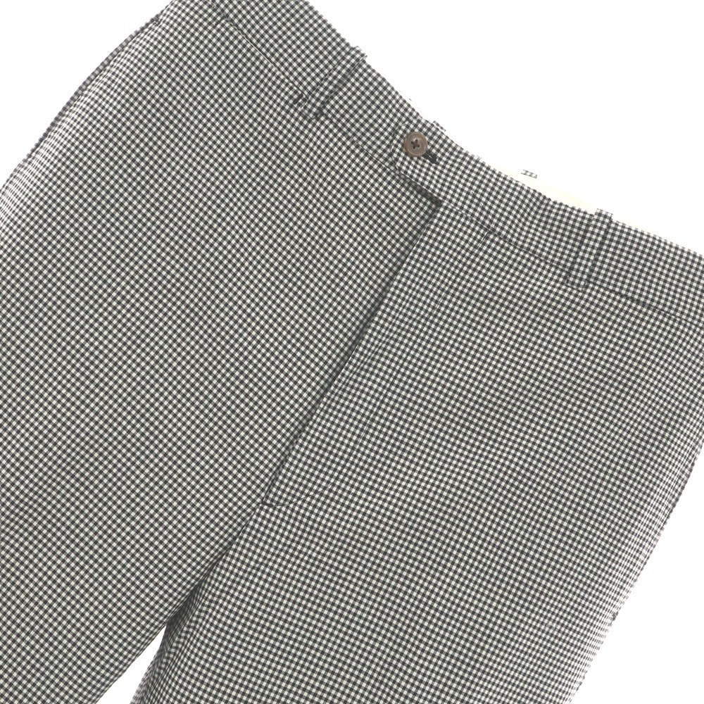 [Used] RE-PURPOSE 2025 Spring/Summer Wool Gingham Check Casual Slacks Pants Black x White [L] [Condition Rank B] [Men&