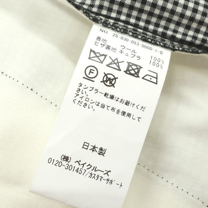 [Used] RE-PURPOSE 2025 Spring/Summer Wool Gingham Check Casual Slacks Pants Black x White [L] [Condition Rank B] [Men&