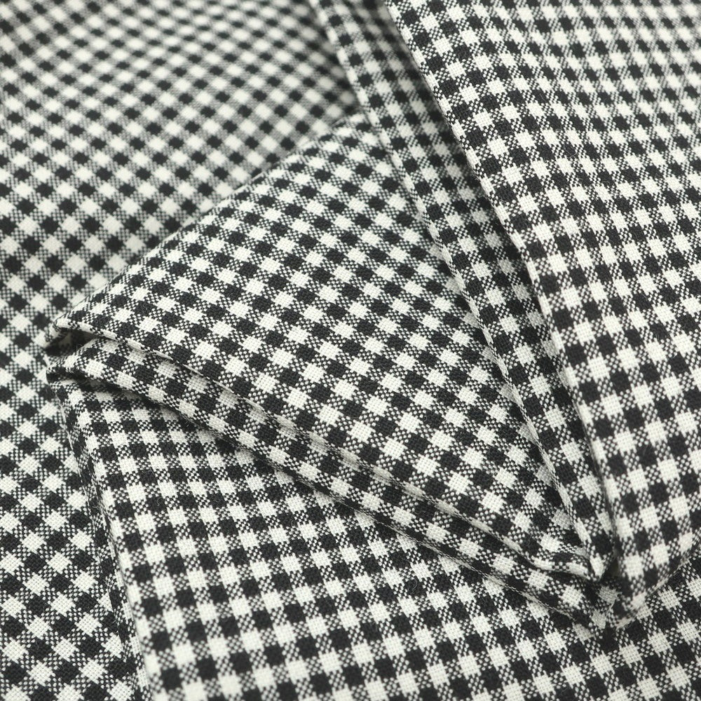 [Used] RE-PURPOSE 2025 Spring/Summer Wool Gingham Check Casual Slacks Pants Black x White [L] [Condition Rank B] [Men&