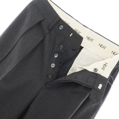 [Used] NEAT wool dress slacks pants, charcoal [No size indicated (L)] [Condition rank B] [Men&