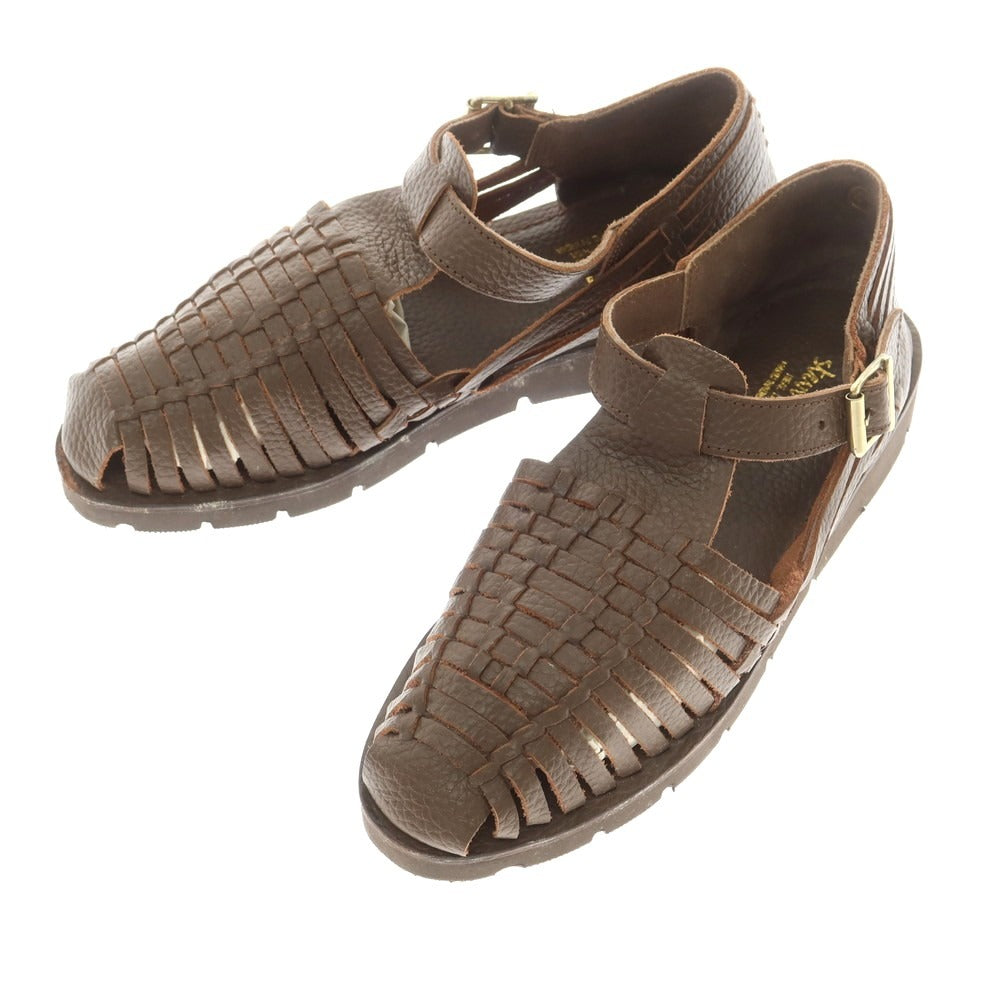 【中古】スティーブンアラン Steven Alan 編み込みレザー サンダル ブラウン【 41 】【 状態ランクB 】【 メンズ 】