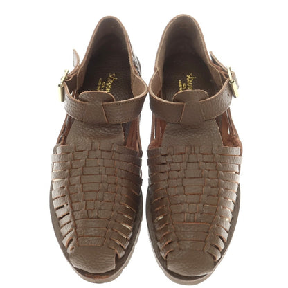 【中古】スティーブンアラン Steven Alan 編み込みレザー サンダル ブラウン【 41 】【 状態ランクB 】【 メンズ 】