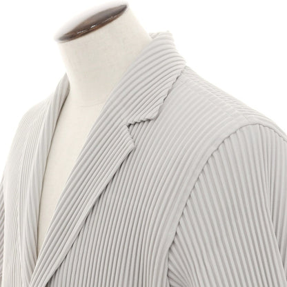 【SALE10％OFF/返品不可】【中古】オム プリッセ イッセイミヤケ HOMME PLISSE ISSEY MIYAKE プリーツ加工 カジュアルジャケット ライトグレー【 3 】【 状態ランクA 】【 メンズ 】
