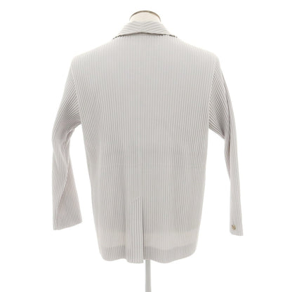 【SALE10％OFF/返品不可】【中古】オム プリッセ イッセイミヤケ HOMME PLISSE ISSEY MIYAKE プリーツ加工 カジュアルジャケット ライトグレー【 3 】【 状態ランクA 】【 メンズ 】