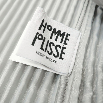 【中古】オム プリッセ イッセイミヤケ HOMME PLISSE ISSEY MIYAKE プリーツ加工 ポリエステル 2B カジュアルジャケット ライトグレー【 1 】【 状態ランクA 】【 メンズ 】